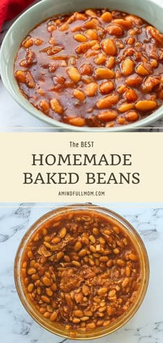 the best homemade baked beans in a bowl