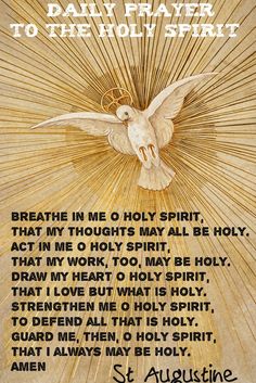 Prayer To The Holy Spirit, Come Holy Spirit, Catholic Beliefs, Beautiful Prayers