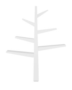 a white christmas tree on a white background