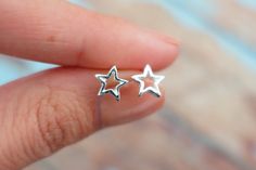 Beautiful Star Stud Earrings. Metal: 925 Sterling Silver  Hallmark: 925  Width:7 mm Height:7 mm Thanks for visiting my shop! https://www.etsy.com/shop/Edelsterling Sterling Silver Star Earrings, Jewelry Star, Astrology Jewelry, Silver Star Earrings, Catty Noir, Cute Stud Earrings, Earrings Star, Star Stud Earrings, Earring Stud