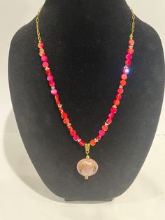 https://gypsystrand.etsy.com/listing/1754600996 Pink Jewelry With Colorful Beads For Valentine's Day, Pink Spiritual Crystal Necklaces, Pink Valentine's Day Jewelry With Colorful Beads, Valentine's Day Pink Jewelry With Colorful Beads, Red Beaded Pendant Necklace, Pink Agate Beaded Necklaces As Gift, Adjustable Faceted Bead Jewelry For Valentine's Day, Handmade Red Round Crystal Necklaces, Red Dangle Jewelry With Faceted Beads