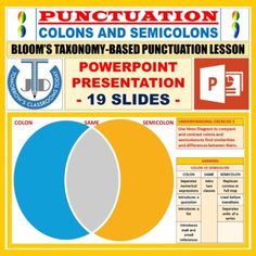 a poster with two circles and the words powerpoint presentation 19 slides