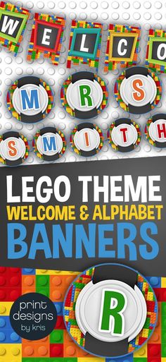 lego theme welcome and alphabet banners