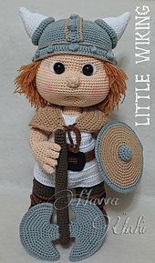 Ravelry: Tommy With Viking Costume pattern by Havva Ünlü-paid pattern Amigurumi Baba, Viking Costume, Crochet Toys Patterns, Love Crochet