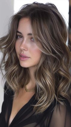 Subtle Highlights In Brown Hair, Streaking Hair Highlights, Light Brown Hair With Silver Highlights, Brown With Silver Highlights, Brown Hair With White Highlights, Silver Highlights On Brown Hair, Streaks In Hair, Brown Hair With Balayage, Ash Tone Hair