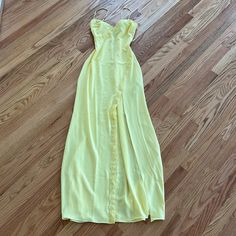 Gorgeous Maxi Dress Yellow Never Worn Color Is Identical To The Photo (The Picture Is Showing Up Darker Because Of The Lighting) Yellow Midi Dress With Fitted Bodice, Yellow Fitted Bodice Midi Dress, Yellow Midi-length Dress With Fitted Bodice, Fitted Yellow Maxi Dress For Date Night, Fitted Yellow Dress For Casual Wear, Fitted Spaghetti Strap Maxi Dress For Daywear, Yellow Fitted Midi Dress, Lined, Yellow Fitted Lined Midi Dress, Yellow Lined Fitted Midi Dress