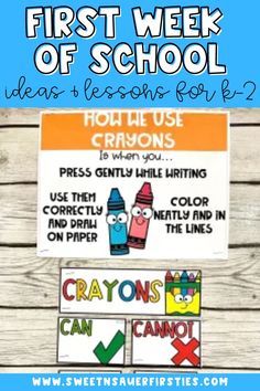 the first week of school has students use crayons