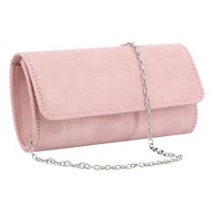 PRICES MAY VARY. 3-in-1 Style: Free your hands with a detachable chain strap, it can be held in hand as Clutch, makes it easier when you need to free to hand for a cool cocktail at prom or party. Or used as Crossbody Bag/Shoulder Bag, slipped over the shoulder using the detachable chain strap. Bag Dimensions: 7.8''W x 4.1''H x 2''D. Perfect size to comfortably hold in hand. Inside features a main compartment and a slip pocket, enough room your necessities, phones, wallets, cosmetics, cards, keys Red Clutch, Chain Strap Bag, Small Clutch, Black White Gold, Clutch Pouch, Pink Suede, Stella And Dot, Classic Flap, 3 In 1