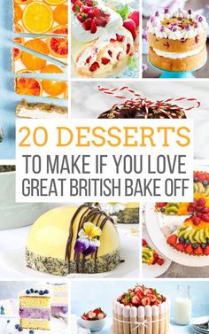 the cover of 20 desserts to make if you love great british bake off