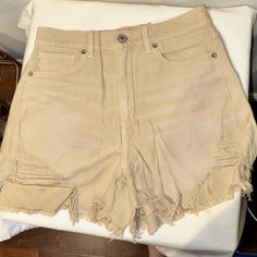 Brand New Tan Lightweight Denim-Like Shorts. Super Soft Material. Not Very Stretchy. Tan Shorts, Mom Shorts, Soft Material, American Eagle Outfitters, American Eagle, Size 6, Womens Shorts, Brand New, Women Shopping