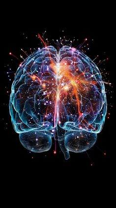 The image shows a human brain with a lot of connections. The brain is the most important organ in the human body ->> more details in ai-img-gen.com Psychological Images Art, Healthy Brain Image, Brain Wallpaper, Brain Photo, Brain Aesthetic, Brain Creative, Brain Psychology, Human Brain Anatomy, Brain Pictures