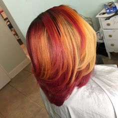 Hidden Hair Color, Sunset Hair, Curly Pixie Hairstyles, Natural Hair Stylists, Bold Hair Color, Haute Hair