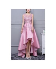 Get 10% off now! Buy special high low ruffled party dress sleeveless at cheap price online. Free stable shipping and pro custom service since 2009. Cute Short Prom Dresses, Asymmetrical Bridesmaid Dress, Asymmetrical Prom Dress, High Low Party Dresses, Lace Homecoming Dresses, Formal Party Dress, Dress Handmade, Short Prom Dress, Elegant Party