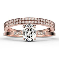 a rose gold engagement ring set with an oval cut diamond surrounded by pave diamonds