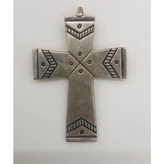 This stunning set of six handcrafted antique cross pendants showcases unique styles inspired by Native American design, all made from sterling silver. Each piece is attributed to T. Foree, though they are not signed by the designer.  Dimensions: Largest Cross: 3.75" H x 1.75" W Native American Design, Red Pendants, Sterling Silver Cross Pendant, Silver Cross Pendant, Blue Pendant, Sterling Silver Cross, Modern Pendant, Accessories Jewelry Necklace, Unique Styles