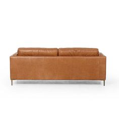 Clean, mid-century styling adopts regality via jewel tone upholstery. Rich butterscotch top-grain leather forms tailored lines while slim legs of antique brass add a sophisticated finishing touch. Details: 84.00"w x 36.00"d x 33.00"hItem Number: 109573-022Collection: NorwoodColors: Sonoma Butterscotch, Antique BrassMaterials: Top Grain Leather, AluminumWeight: 109.35 lbVolume: 39.52 cu ftSeat Depth: 24"Seat Height: 18.50"Arm Height from Floor: 26.25"Arm Height from Seat: 7.75"Seat Construction: Leather Occasional Chair, Top Grain Leather Sofa, Iron Candle, Brown Sofa, Simplistic Design, Four Hands, Burke Decor, Remodeling Ideas, Grey Stone