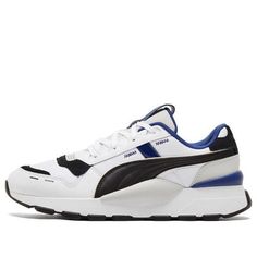 Puma Rs 2.0 Futura Running Shoes White/Black/Blue 374011-14 (SNKR/Casual/Low Top/Non-Slip) Casual Puma Running Shoes For Jogging, Dynamic Puma Sneakers For Jogging, Casual Puma Sneakers For Jogging, Modern Puma Sneakers For Running, High-top Puma Sneakers For Running, High-top Puma Sneakers For Jogging, Modern Puma Running Sneakers, High-top Puma Running Sneakers, Casual Slip-on Sneakers With Puma Logo