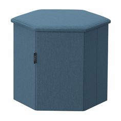 a large blue storage box on a white background