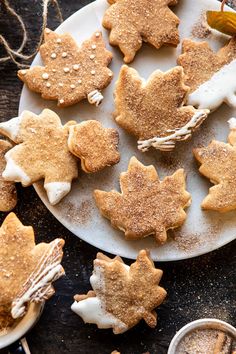 some cookies that are on a plate