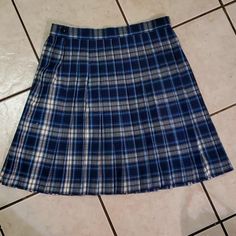 Nwot School Apparel Inc. Blue Plaid Skirt School Uniform Lined Skirt, School Uniform Mini Skirt With Lining, School Mini Skirt With Lining, Blue School Uniform Pleated Skirt, Cotton School Uniform Skirt For School, Preppy Lined Tennis Skirt For School, Blue Cotton Pleated Skirt For School, Blue Pleated School Uniform Skirt, Preppy Mini Skirt For School