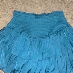 Never Worn Size Medium No Flaws Blue Flowy Mini Skirt For Brunch, Flowy Blue Mini Skirt For Brunch, Blue Ruffled Mini Skirt For Brunch, 2000s Clothes, Ruffle Skirt, Womens Skirt, Blue, Women Shopping, Clothes