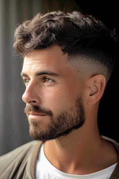 Achieve a relaxed style with a textured crop featuring a burst fade. To achieve that piecey texture on top using sea salt spray is a choice. Click here to check out more best taper haircut ideas for men this year. Mens Haircut Textured Top, Men’s Short Textured Haircut, Taper Fade Messy Top, Square Shape Haircut, Textured Crop Men, Square Face Shape Hairstyles Men, Side Part Hairstyle Men, One Side Hairstyle Men, Haircut For Square Face Men