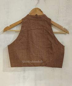 Handmade Brown Shade Cotton Blend Sleeveless Saree Blouse / Readymade Blouse/ Designer Saree Blouse / Gift for Her / Saree Blouse All Size - Etsy Sleeves Less Blouse Designs, Long Sleeve Saree Blouse, Sleeveless Saree Blouse, Sleeveless Saree, Sleeveless Blouse Saree, Designer Saree Blouse, Blouse Size Chart, Cotton Saree Blouse, Blouse Designer