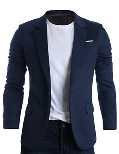 FLATSEVEN Mens Slim Fit Casual Premium Blazer Jacket Navy, Boys M (Chest 34) FLATSEVEN Gentleman Mode, Blazers For Men Casual, Blazer Outfits Men, Hey Honey, Fashion Suits For Men, Men Formal, Men Fashion Casual Outfits