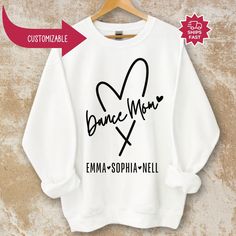 Dance Mom Sweatshirt, Dance Mom Dance Hoodie. Dance Mom Gift Sweatshirt Mama Dance Team Mom Dancer Mom Gift for Her Mama Sweatshirt Cheer ---------------------- 🛍️ How to Order Your Perfect T-Shirt 🌟 Welcome to our shop! We're thrilled you're here to customize your ideal T-shirt. To make your shopping experience seamless, follow these simple steps: 1️⃣ Explore All the Details: Take a close look at all the photos to ensure you know exactly what you're getting. 2️⃣ Size Matters: Use the convenie Hip Hop Long Sleeve Sweatshirt For Dance, Crew Neck Sweatshirt With Letter Print For Dance, Cotton Hip Hop Sweatshirt For Dance Class, Graphic Print Crew Neck Sweatshirt For Dance, Crew Neck Graphic Print Sweatshirt For Dance, Casual Letter Print Sweatshirt For Dance, Graphic Print Long Sleeve Sweatshirt For Dance, Casual Graphic Print Sweatshirt For Dance Class, Long Sleeve Cotton T-shirt For Dance Class