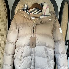 Could Remove The Sleeves To Be A Vest Very Warm New With Tag Size: 175/96b Fits Women Of Size 4-6 Will Update Other Info Later Burberry Puffer, Quilt Coat, Burberry Coat, Down Puffer Coat, Quilted Puffer Jacket, Fits Women, Navy Jacket, Burberry Jacket, Plaid Coat