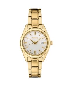 Seiko Essentials Watch, 29.8mm Seiko Watches Women, Yellow Bracelet, Bracelet Watches Women, Crystal Watches, Seiko Watches, Skagen, Women Essentials, Women Wrist Watch, Stainless Steel Watch