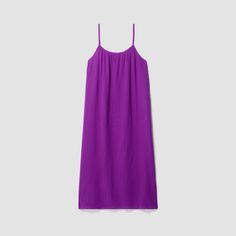 Light and airy. A breezy cami dress with a shirred neckline and adjustable straps. In gauzy organic cotton. Cami Dress, Sweaters & Cardigans, Adjustable Straps, Full Length, Organic Cotton, Tops & Tees, Dresses