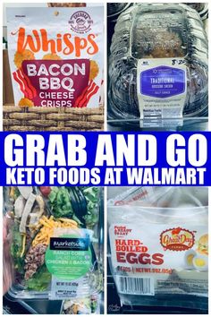 Grab And Go Keto, Walmart Shopping List, Basic Keto, Chicken Crisps, Camping Meal Planning, Keto Shopping List, Free Lunch, Keto Lunch Ideas, Bbq Bacon