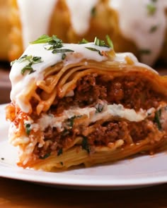 lasagna - krupel is an italian dish with meat, cheese and sauce