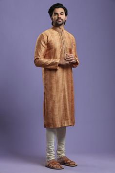 Mustard or Rust Bandhani Print Kurta Set Traditional  Wear  Care Instructions: Dry Clean chanderi silk kurta with bandhani printed motifs & front potli placket. Top Details: Color- Mustard or Rust, Fabric - Blend slik Bottom Details Color - Cream, Style - free size Chudidar, Fabric -Dhupion Silk Package Include: Kurta and Pajama Additional Information : - As this Sherwani/Waistcoat/Kurta is stitched & made as per orders requested only, So there is NO RETURN & NO EXCHANGE on this product. Kindly Bandhani Kurta, Bandhani Print, Kurta Cotton, Kurta Set For Men, Kurta Men, Silk Kurta, Luxury Sale, Nehru Jackets, Wedding With Kids