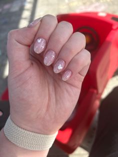 Disney Holiday Nails Simple, Disney Nails Almond Shape Short, February Disney Nails, Disney Themed Gel Nails, Disney Subtle Nails, Mickey Ears Nails, Understated Disney Nails, Short Gel Nails Disney