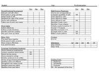 an image of a table with numbers and times in spanish, english and french language