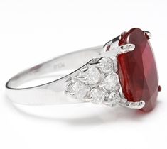 Luxury Red Diamond Ring With Vvs Clarity, Formal Red Ruby Ring With Polished Finish, Formal Polished Red Ruby Ring, Luxury Red Diamond Ring With Polished Finish, Formal Red Gemstone Brilliant Cut Diamond Ring, Gia Certified Red Diamond Ring For Formal Occasions, Luxury Red Rings With Diamond Accents, Red Brilliant Cut Diamond Ring For Formal Events, Red Brilliant Cut Diamond Ring For Formal Occasions