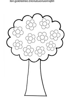 a tree with flowers on it and the words, flower coloring pages for kids to color