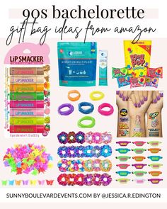 the back to school gift bag ideas from amazon includes bracelets, hair ties and more