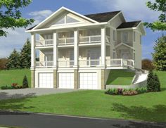 this is an artist's rendering of a two story house