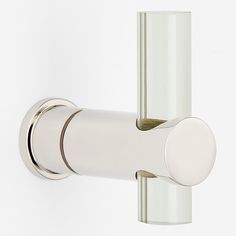 a white door handle with a round knob on it