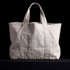 Large Canvas Tote - White | James Perse Los Angeles Classic Canvas Tote Weekender Bag, Canvas Weekender Bag With Canvas Lining For Shopping, Classic Canvas Tote Travel Bag, Canvas Tote Beach Bag With Pockets, Canvas Beach Bag With Pockets For Everyday Use, Everyday Canvas Beach Bag With Pockets, Canvas Weekender Bag With Large Capacity, Large Travel Canvas Bag, Large Capacity Canvas Weekender Bag With Double Handle