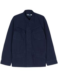 navy blue cotton ripstop texture classic collar long sleeves with buttoned cuffs two chest flap pockets two front flap pockets straight hem concealed front button fastening Tuxedo Shirts, Light Blue Shirts, Ralph Lauren Long Sleeve, Ralph Lauren Polo, Ralph Lauren Shirt, Blue Shirt, Ralph Lauren Men, Sports Shirts, Newport