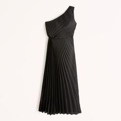 Elevate your evening look with the A&F Giselle Pleated One-Shoulder Maxi Dress. This stunning piece combines elegance and sophistication, perfect for any formal occasion.

- Material: Body and lining made from polyester
- Color: Classic black
- Size: XXS Petite
- Features: Textured satin fabric, all-over pleating details, asymmetrical neckline, draped over waist detail, voluminous skirt
- Gender: Female
- Age Group: Adult

Crafted with meticulous attention to detail, this dress offers a flatteri Volume Skirt, Female Features, Voluminous Skirt, Female Style, Asymmetrical Neckline, American Clothing, Pleated Maxi Dress, Skirt Design, Womens Maxi Dresses