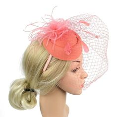 Women's Feather Fascinators Hat - Hair Pin Cocktail Headwear Pillbox Hat Feature 100% brand new and high quality. Quantity:1pc New fashion design, Very popular. Material:Polyester Apply to gender:Adult Size:about 30X26cm One size fit most,stretchy Soft and fashionable Very comfortable Stretch Fabric,a perfect gift to yourself or friends. Pls Note:Different computer have different monitor,the color may be a little difference. Thanks for your understandings. Package Content: 1X Hairband Color: Ora Wedding Headwear, Fascinator Hairstyles, Hat Hair, Party Headband, Feather Fascinators, Kentucky Derby Hats, Pillbox Hat, Wedding Headband, Feathered Hairstyles