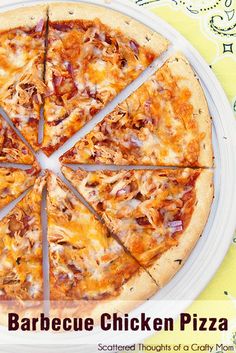 a sliced pizza sitting on top of a white plate