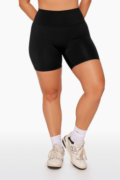 SET™ SPORTBODY® BIKE SHORTS IN ONYX Sporty High-stretch Biker Shorts, Mid-thigh Length, Sporty High Stretch Black Biker Shorts, Black Sportswear Biker Shorts, Breathable High Waist Biker Shorts Sportswear, High Waist Moisture-wicking Biker Shorts For Training, Black Compression Biker Shorts Sportswear, Compressive High Waist Biker Shorts For Workout, High Waist Compressive Biker Shorts For Workout, Basic Solid Color Biker Shorts For Workout