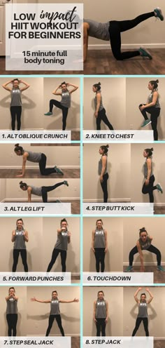 a series of photos showing how to do an exercise with the help of a woman