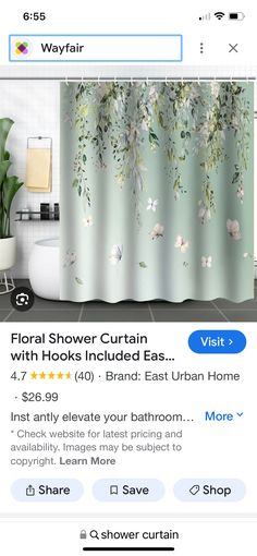 the shower curtain with hooks included is on sale